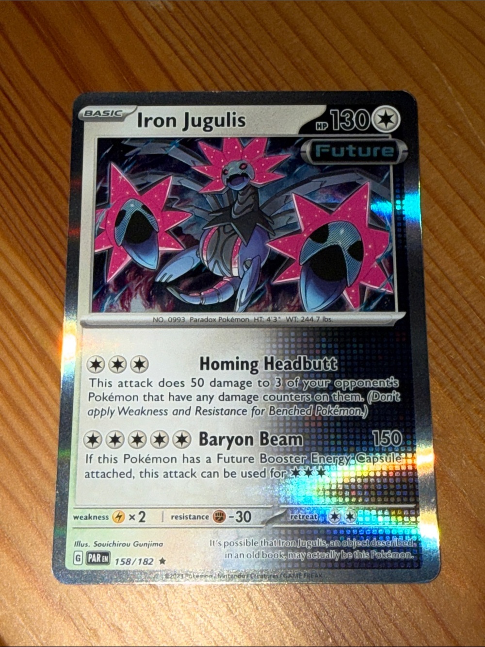 Iron Jugulis Pokémon Holo Promo Card (0158/182) - Basic